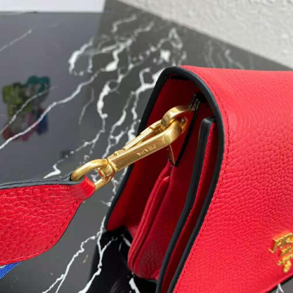 Prada Women Calf Leather Shoulder Bag-red (8)