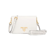 Prada Women Calf Leather Shoulder Bag-white (1)