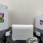 Prada Women Calf Leather Shoulder Bag-White - Image 3