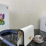 Prada Women Calf Leather Shoulder Bag-White - Image 4