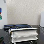 Prada Women Calf Leather Shoulder Bag-White - Image 5