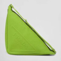 Prada Women Canvas Prada Triangle Bag-Green (1)