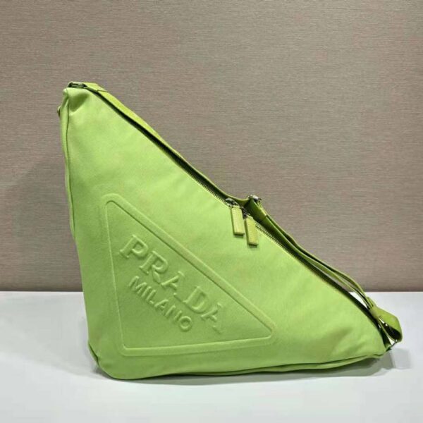 Prada Women Canvas Prada Triangle Bag-Green (2)