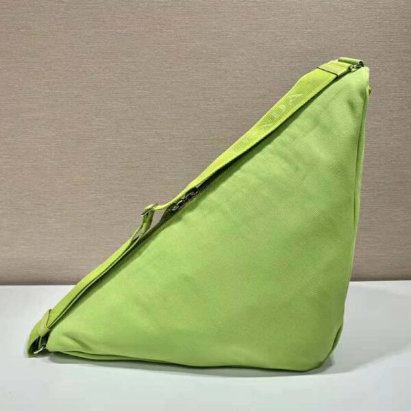 Prada Women Canvas Prada Triangle Bag-Green (8)