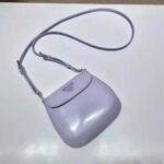 Prada Women Cleo Brushed Leather Mini Bag-Purple - Imagen 6