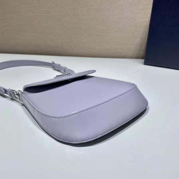 Prada Women Cleo Brushed Leather Mini Bag-Purple (7)