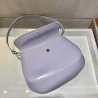 Prada Women Cleo Brushed Leather Shoulder Bag with Flap-Purple (1)