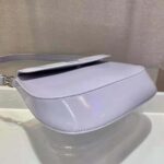 Prada Women Cleo Brushed Leather Shoulder Bag with Flap-Purple - Bild 6