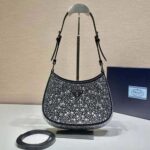 Prada Women Cleo Satin Bag with Appliques-Black - immagine 2