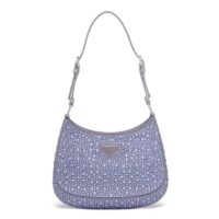 Prada Women Cleo Satin Bag with Appliques-Purple (1)