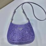 Prada Women Cleo Satin Bag with Appliques-Purple - immagine 6