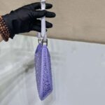 Prada Women Cleo Satin Bag with Appliques-Purple - immagine 5