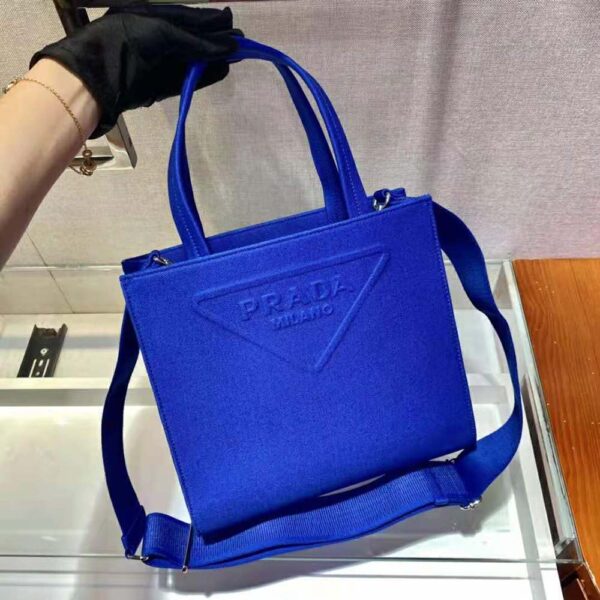 Prada Women Drill Tote Handles Bag-Blue (4)