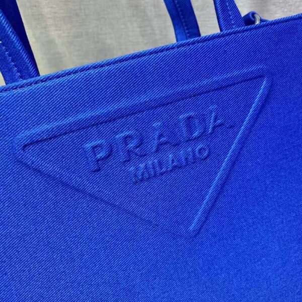 Prada Women Drill Tote Handles Bag-Blue (6)