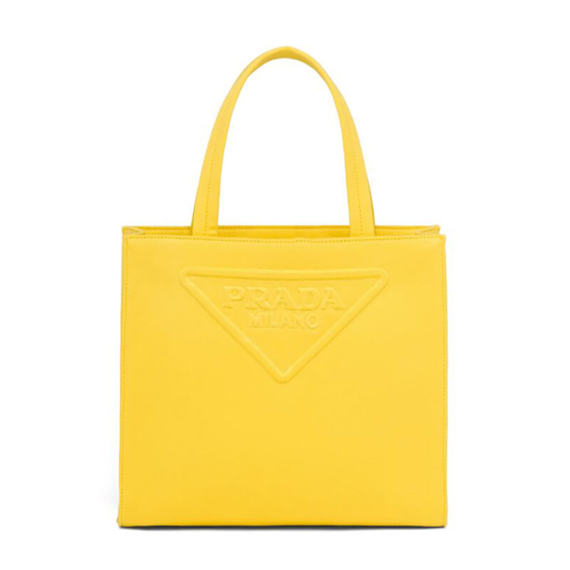 Borsa Prada da donna con manici in pelle Drill - Giallo