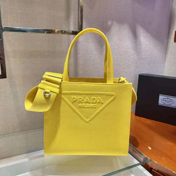 Prada Women Drill Tote Handles Bag-Yellow (2)