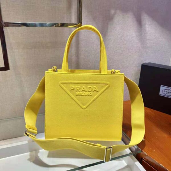 Prada Women Drill Tote Handles Bag-Yellow (3)