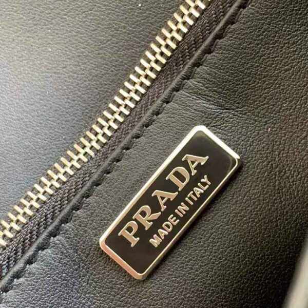 Prada Women Embleme Brushed-Leather Bag-Black (10)