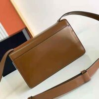 Prada Women Embleme Brushed-Leather Bag-Brown (1)