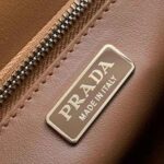 Prada Women Embleme Brushed-Leather Bag-Brown - Image 8