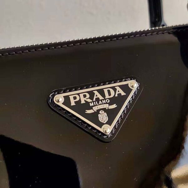 Prada Women Galleria Brushed Leather Small Bag-Black (7)