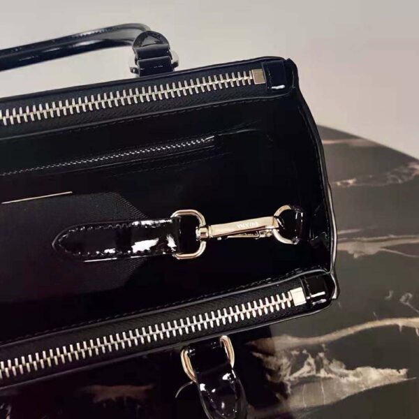 Prada Women Galleria Brushed Leather Small Bag-Black (9)