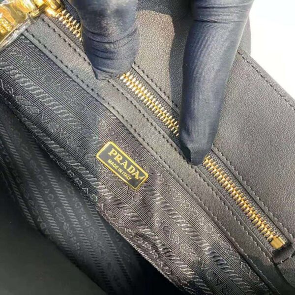 Prada Women Large Saffiano Leather Handbag-Black (10)