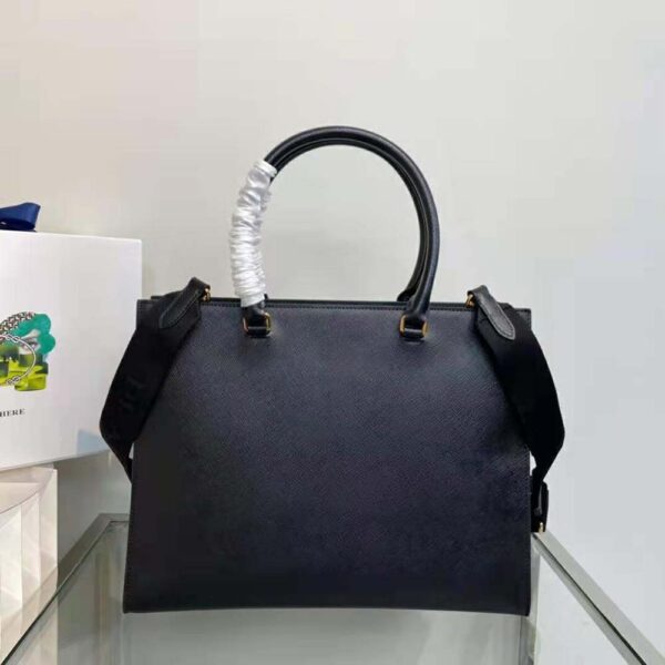 Prada Women Large Saffiano Leather Handbag-Black (3)