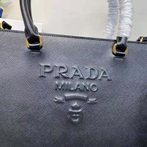 Prada Women Large Saffiano Leather Handbag-Black (7)