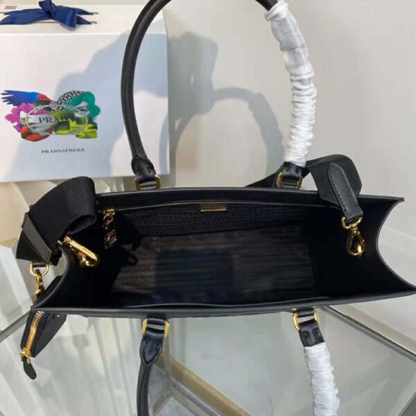 Prada Women Large Saffiano Leather Handbag-Black (8)
