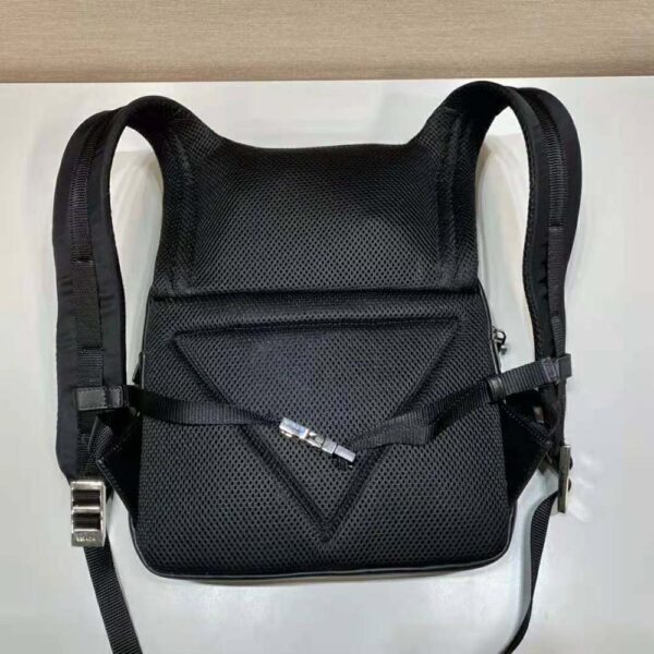 Prada Women Leather Backpack with Hood-Black (6)