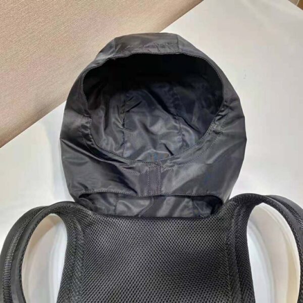 Prada Women Leather Backpack with Hood-Black (7)