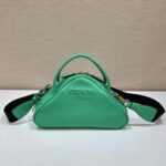 Prada Women Leather Prada Triangle Bag-Green - Bild 2