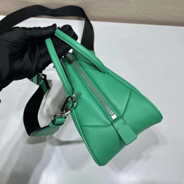 Prada Women Leather Prada Triangle Bag-Green (4)