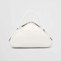 Prada Women Leather Prada Triangle Bag-White (1)