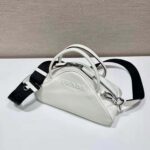 Prada Women Leather Prada Triangle Bag-White - Bild 5