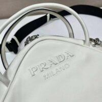 Prada Women Leather Prada Triangle Bag-White (1)