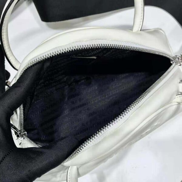 Prada Women Leather Prada Triangle Bag-White (6)