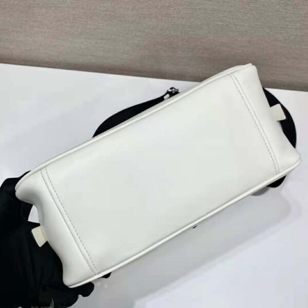 Prada Women Leather Prada Triangle Bag-White (7)