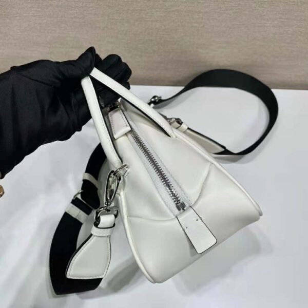 Prada Women Leather Prada Triangle Bag-White (8)