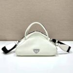 Prada Women Leather Prada Triangle Bag-White - Bild 3