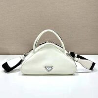 Prada Women Leather Prada Triangle Bag-White (1)