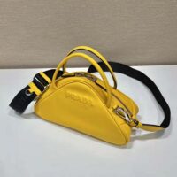 Prada Women Leather Prada Triangle Bag-Yellow (1)