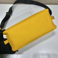 Prada Women Leather Prada Triangle Bag-Yellow (1)