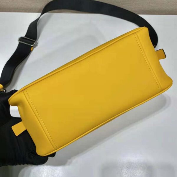 Prada Women Leather Prada Triangle Bag-Yellow (6)