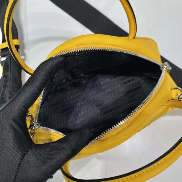 Prada Women Leather Prada Triangle Bag-Yellow (9)