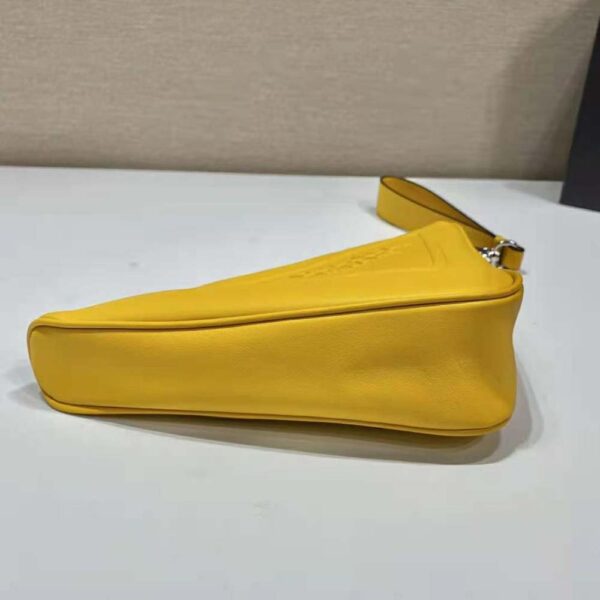 Prada Women Leather Triangle Leather Pouch-Yellow (5)