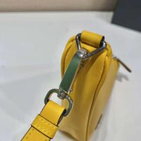 Prada Women Leather Triangle Leather Pouch-Yellow (1)