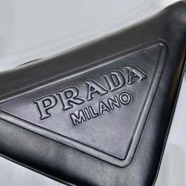 Prada Women Leather Triangle Leather Pouch-black (5)
