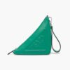 Prada Women Leather Triangle Leather Pouch-Green